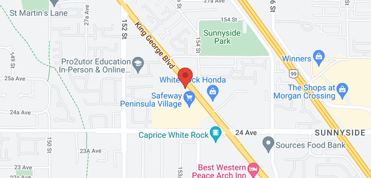 map of 413 2511 KING GEORGE BOULEVARD